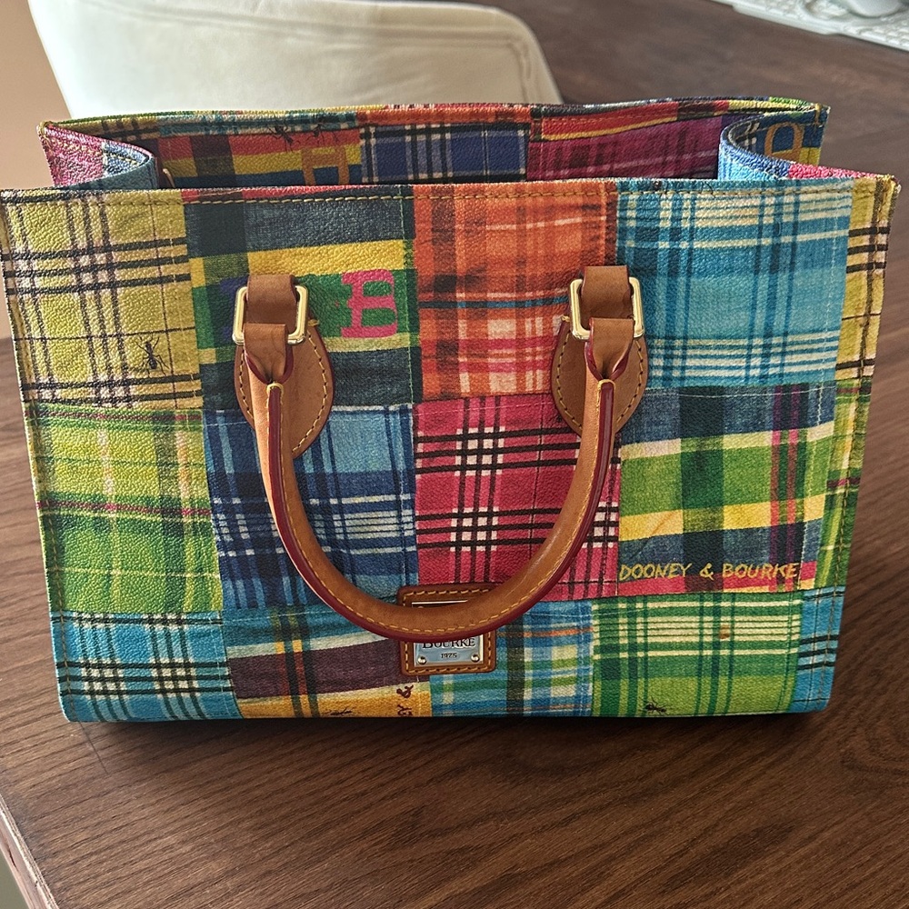 Dooney & Bourke Colorful Plaid Tote
